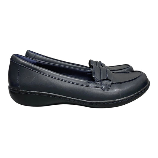 Shoes Flats By Clarks In Blue, Size:8.5