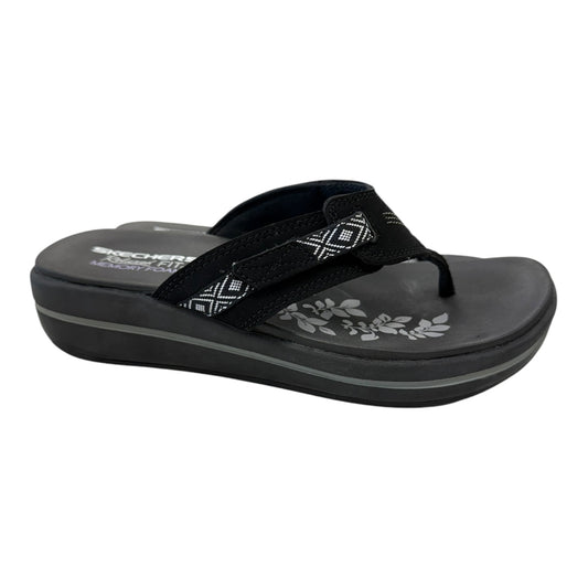 Sandals Flats By Skechers In Black, Size:7