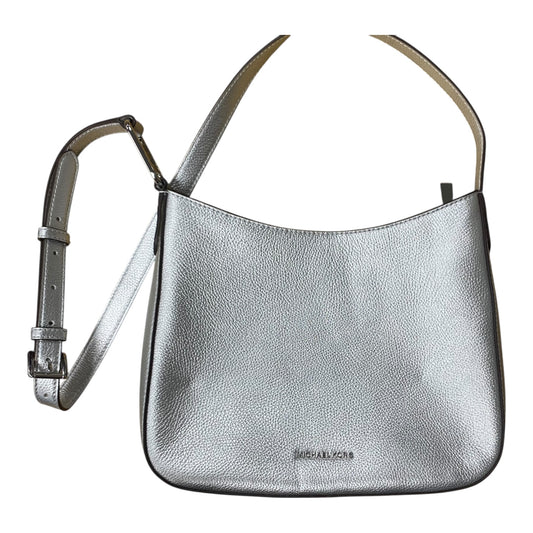 Crossbody Designer By Michael Kors In Silver, Size:Medium