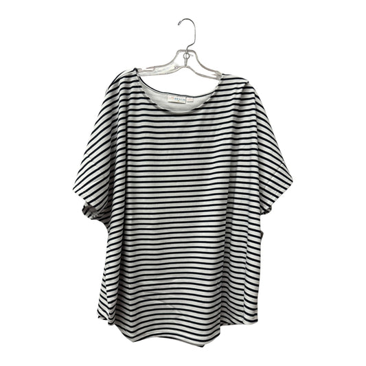 Top Ss By Belle By Kim Gravel In Black & White, Size:3X