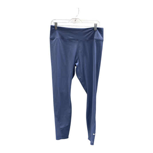 Athletic Leggings By Nike Apparel In Blue, Size:L