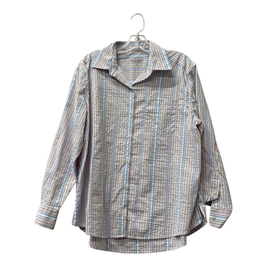 Blouse Ls By Vineyard Vines In Blue & Red, Size:S