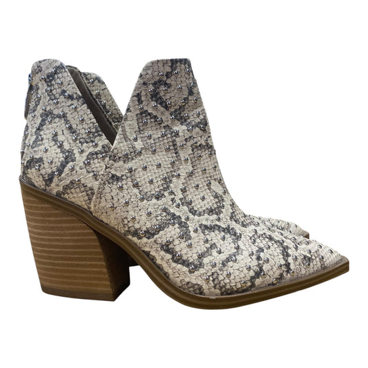 Boots Ankle Heels By Steve Madden In Snakeskin Print, Size:6