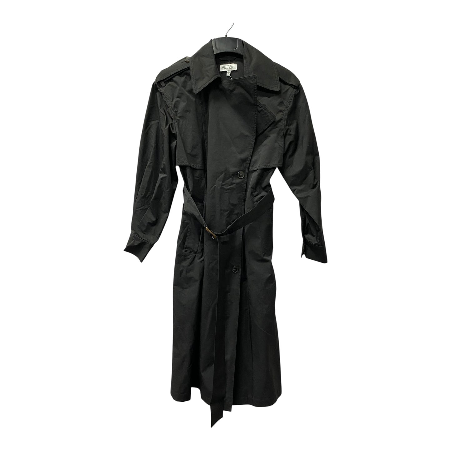 Coat Raincoat By Clothes Mentor In Black, Size:S