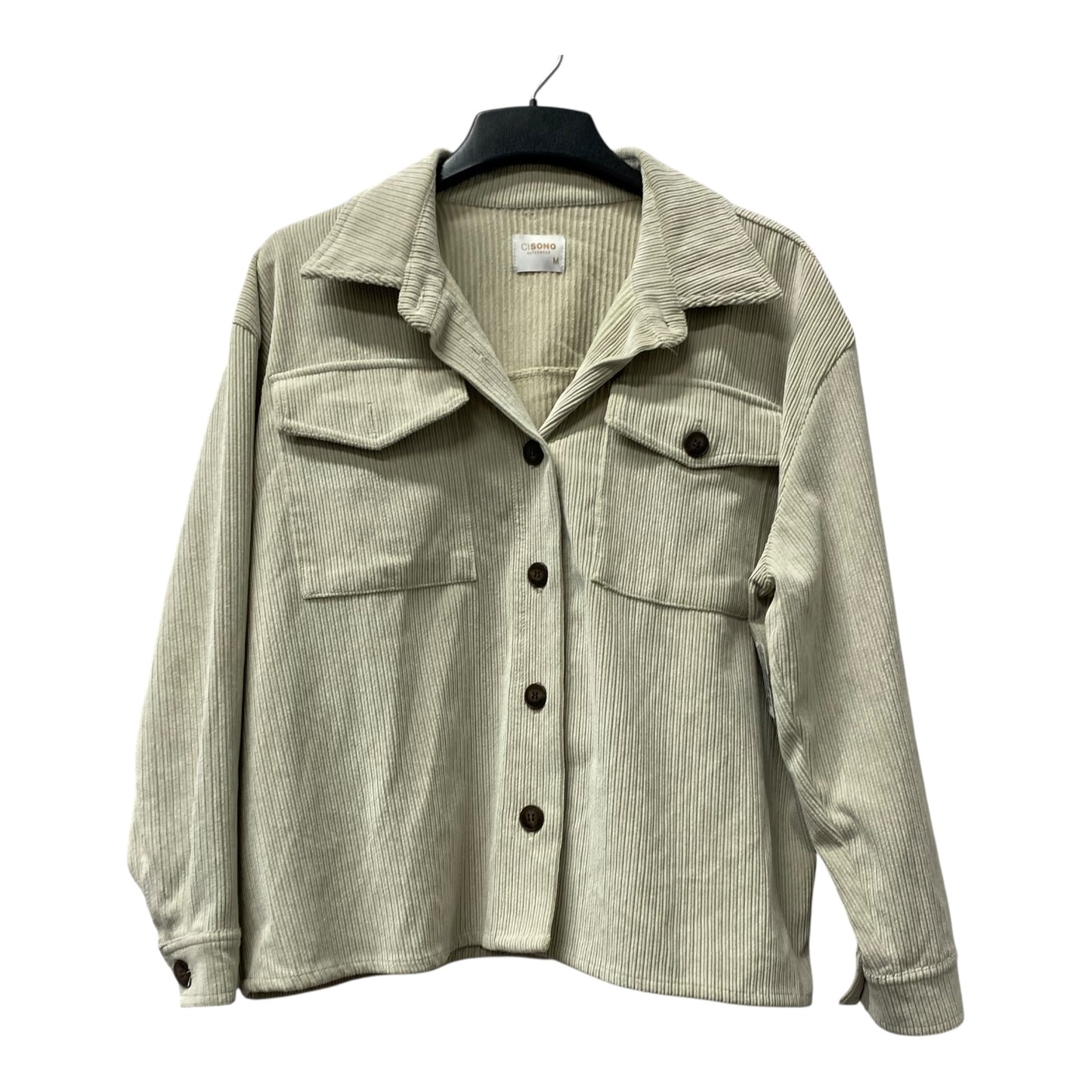 Jacket Shirt By Ci Sono In Beige, Size:M