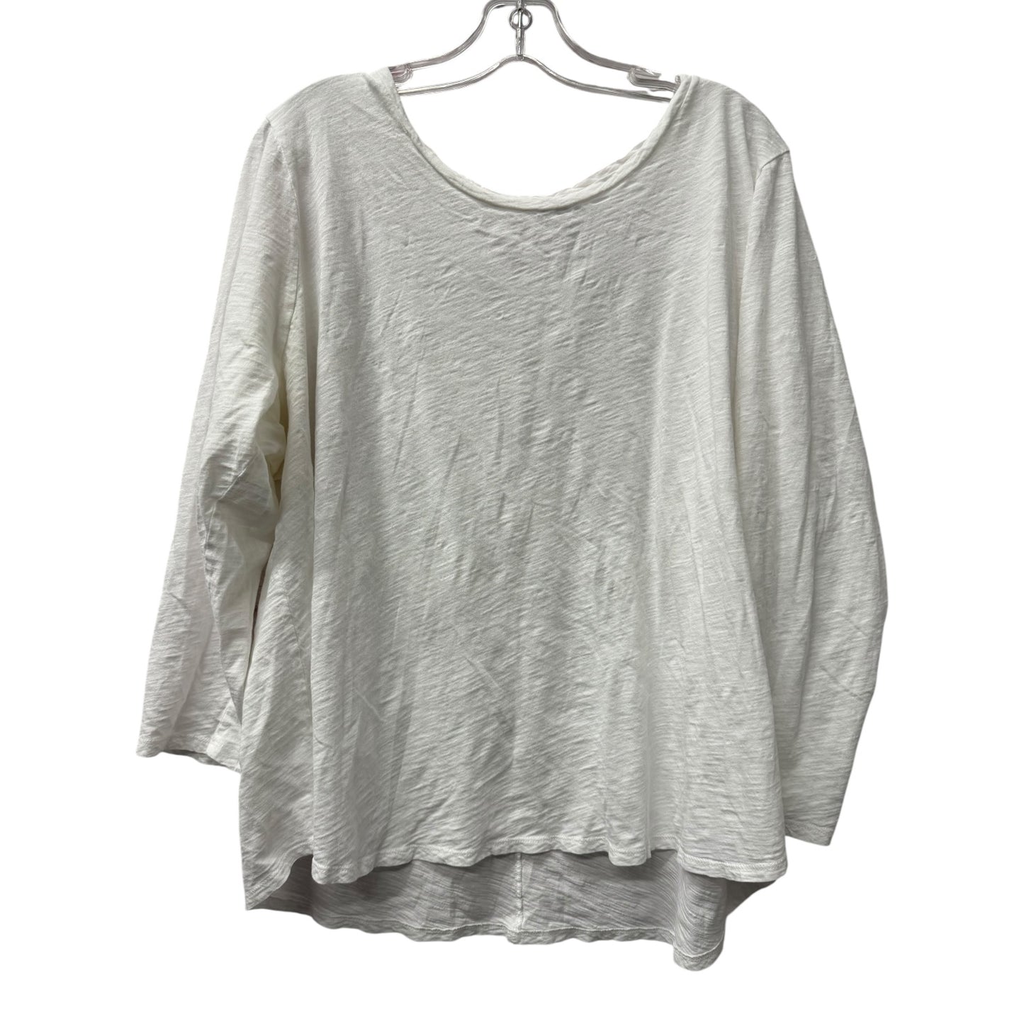 Top Ls Basic By Loft In White, Size:3X