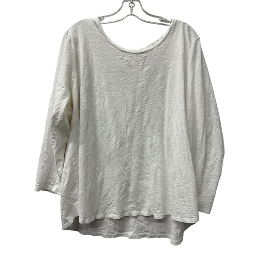 Top Ls Basic By Loft In White, Size:3X