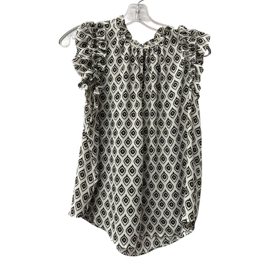 Top Ss By Loft In Black & Cream, Size:M