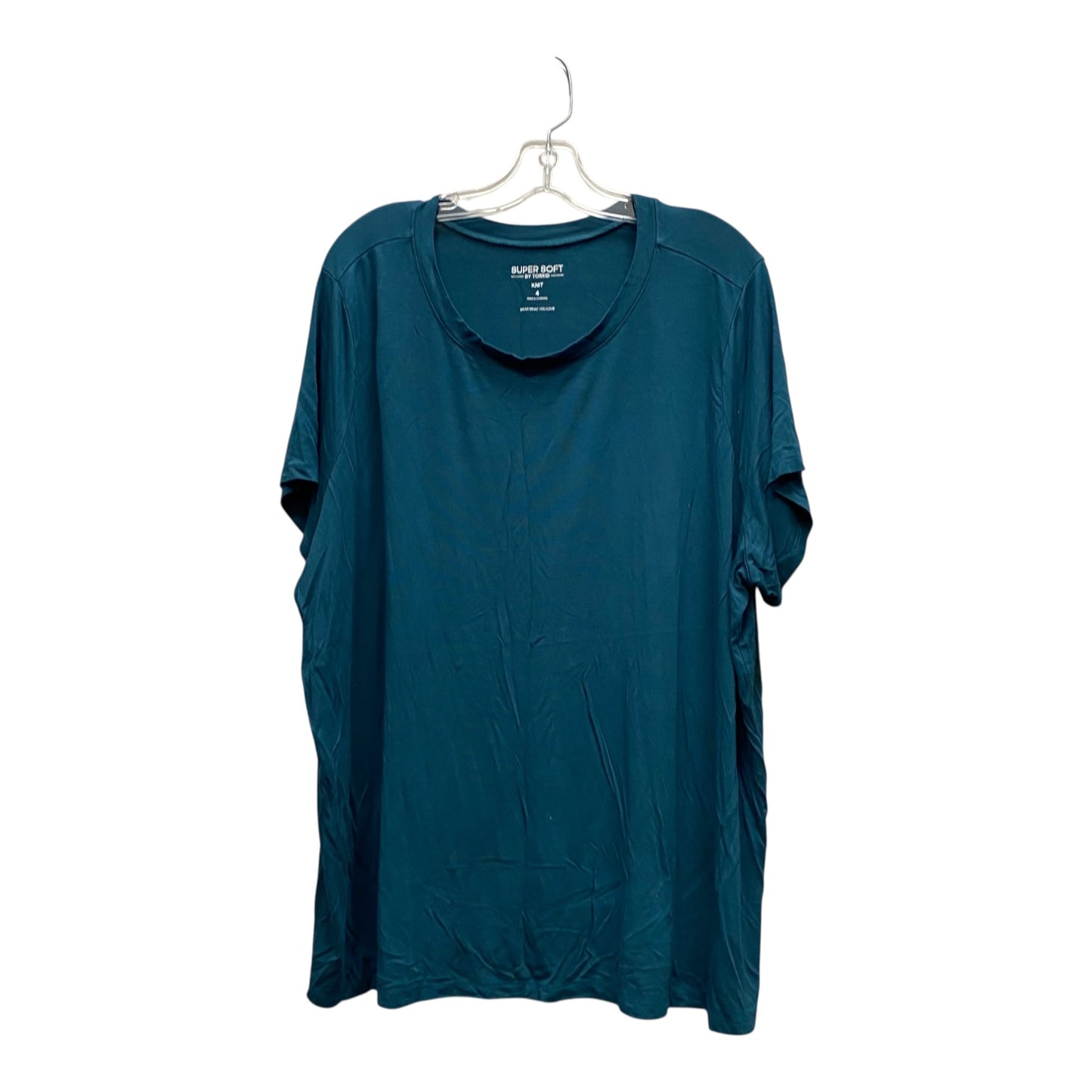 Top Ss Basic By Torrid In Teal, Size:4X