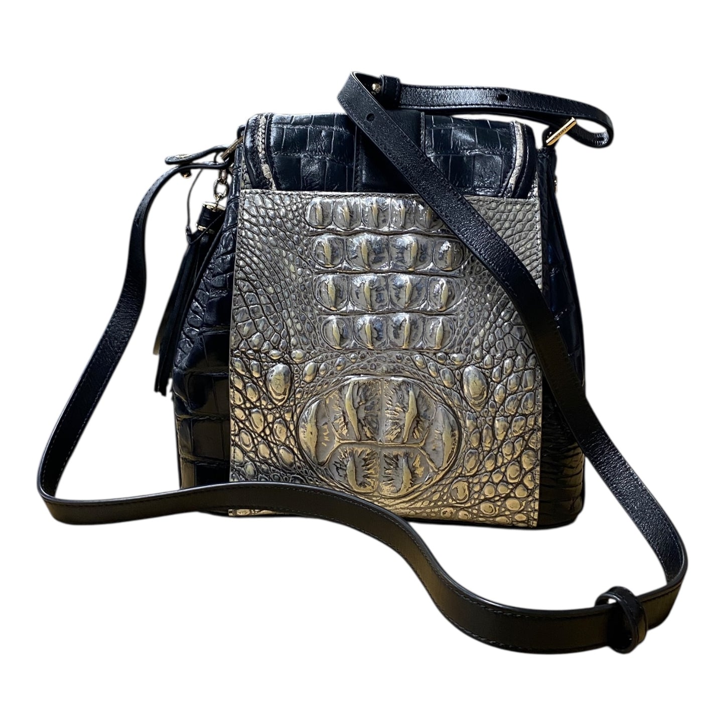 Crossbody Designer By Brahmin In Black, Size:Medium