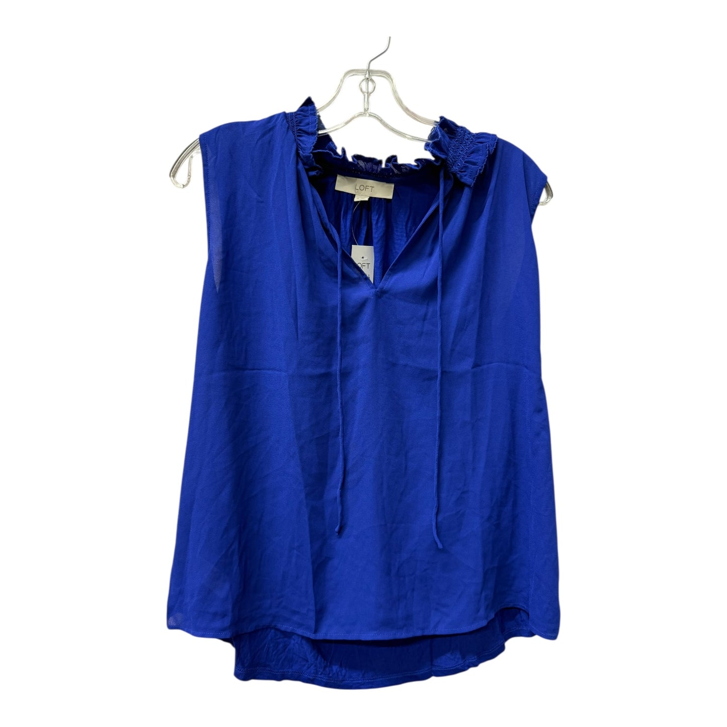 Top Sleeveless By Loft In Blue, Size:M