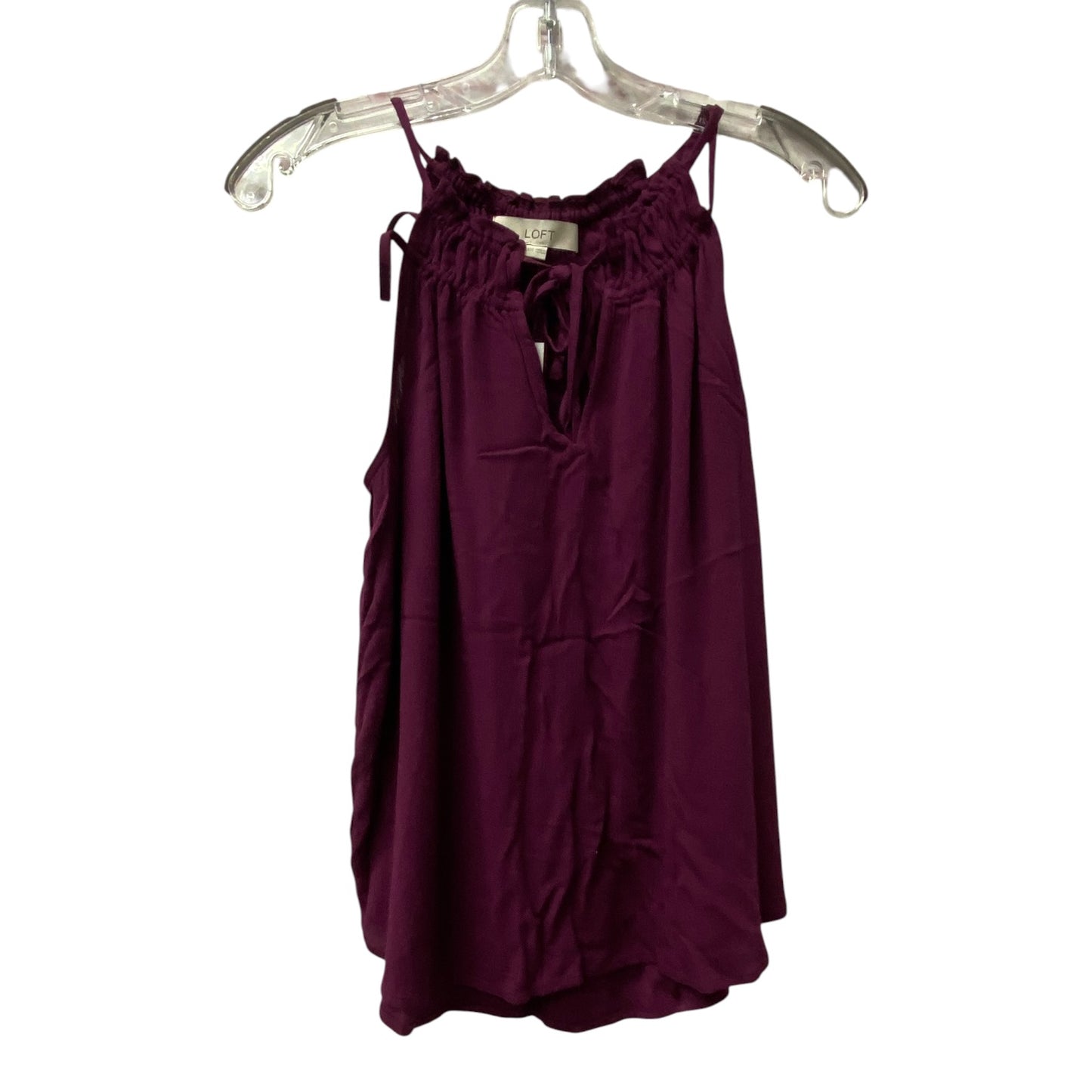 Top Sleeveless By Loft In Purple, Size:Xxs
