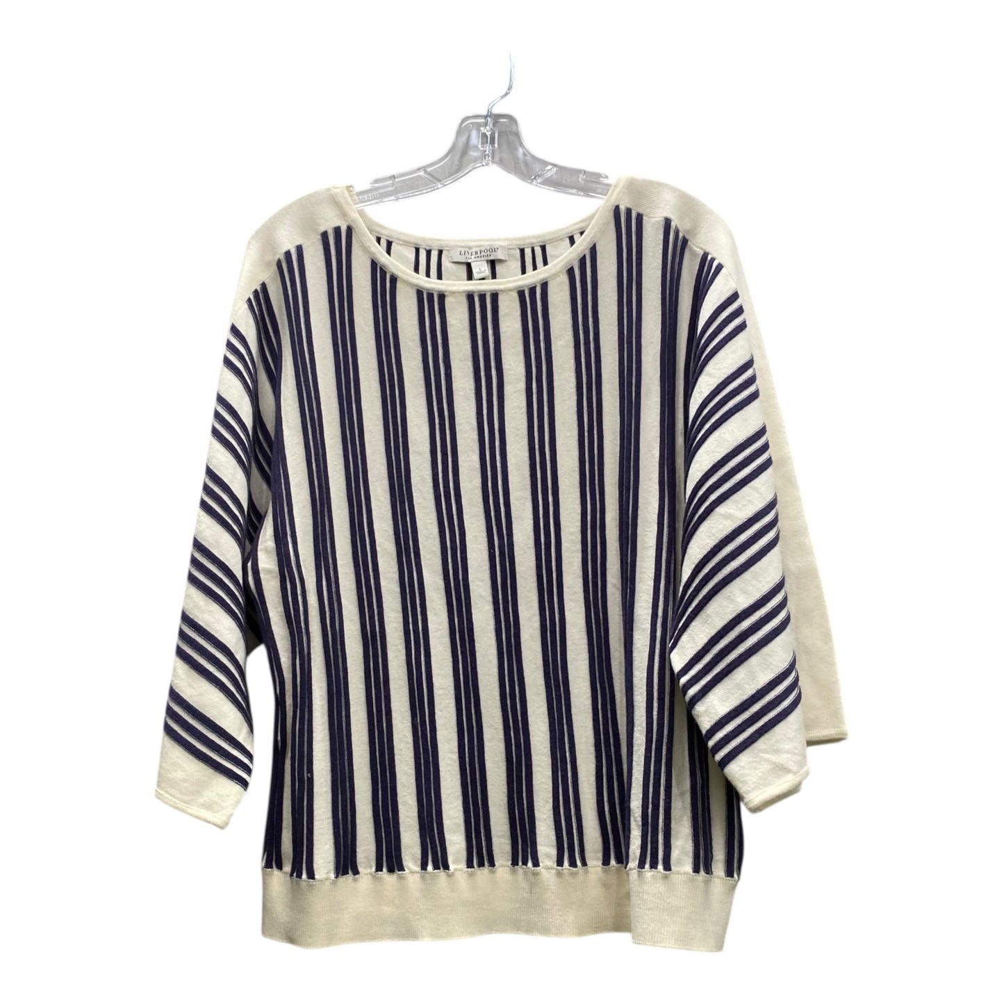 Sweater By Liverpool In Blue & Cream, Size:L