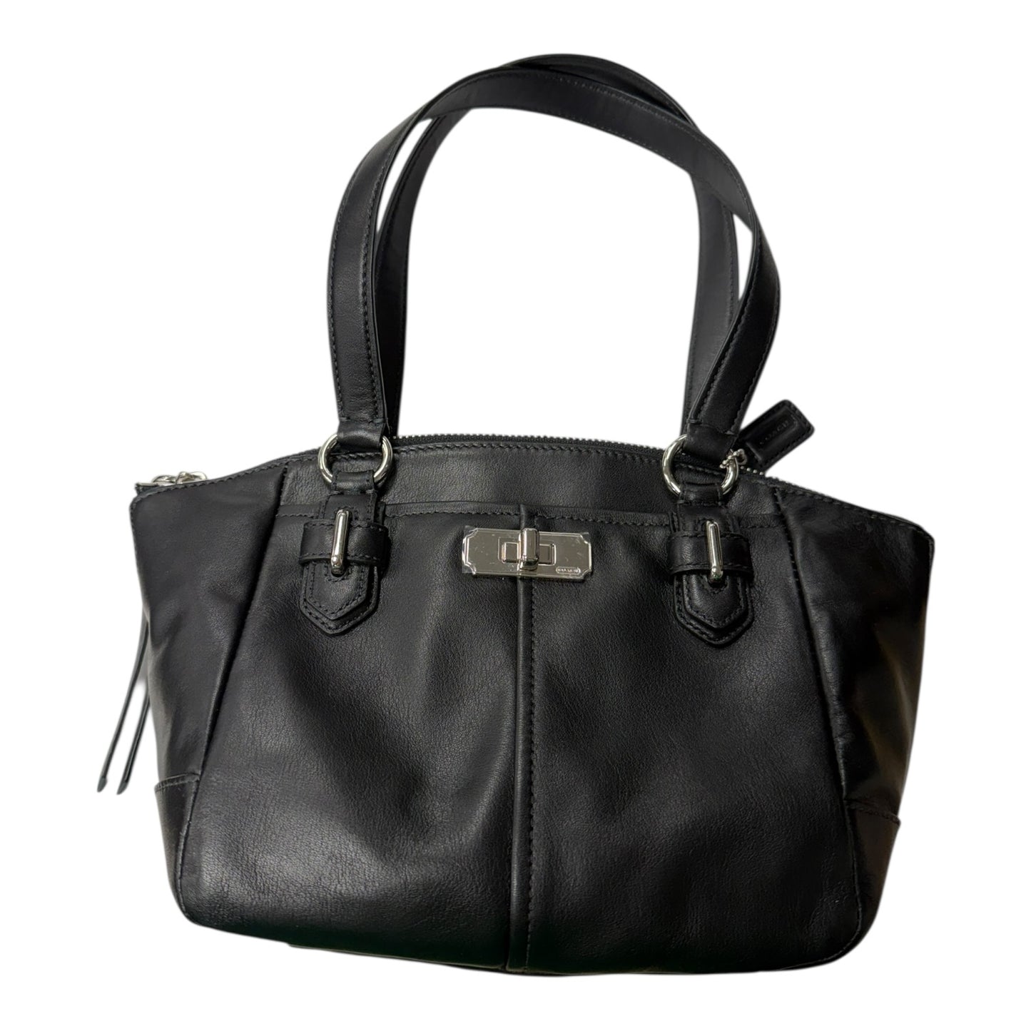 Handbag Designer By Coach In Black, Size:Small