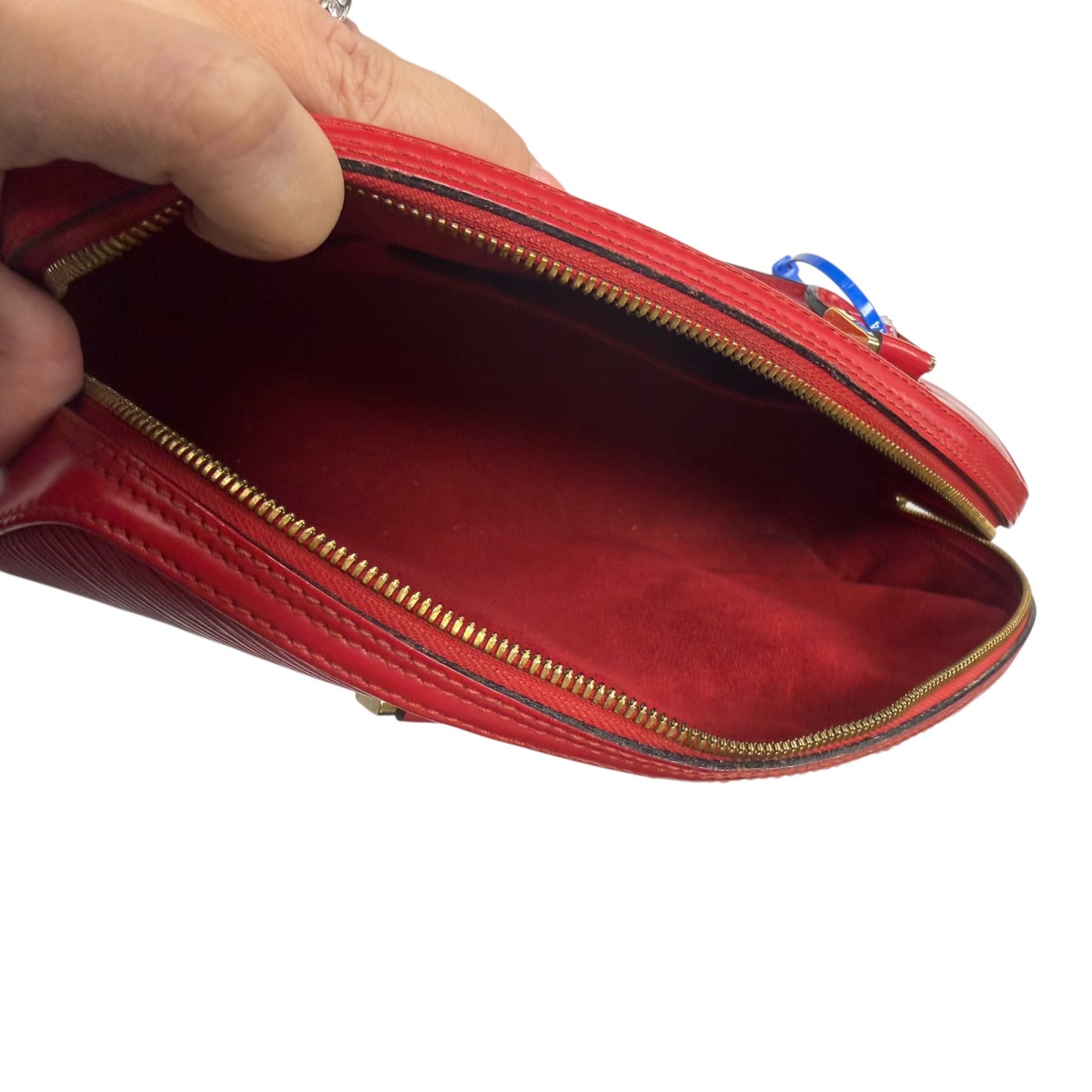 Handbag Luxury Designer By Louis Vuitton In Red, Size:Medium