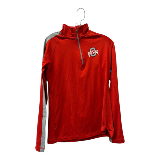 Athletic Top Ls Collar By ohio state In Red, Size:L