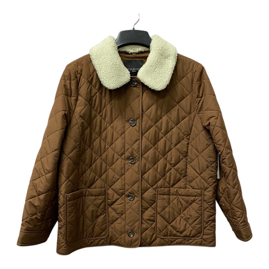 Jacket Puffer & Quilted By Talbots In Brown, Size:Xlp