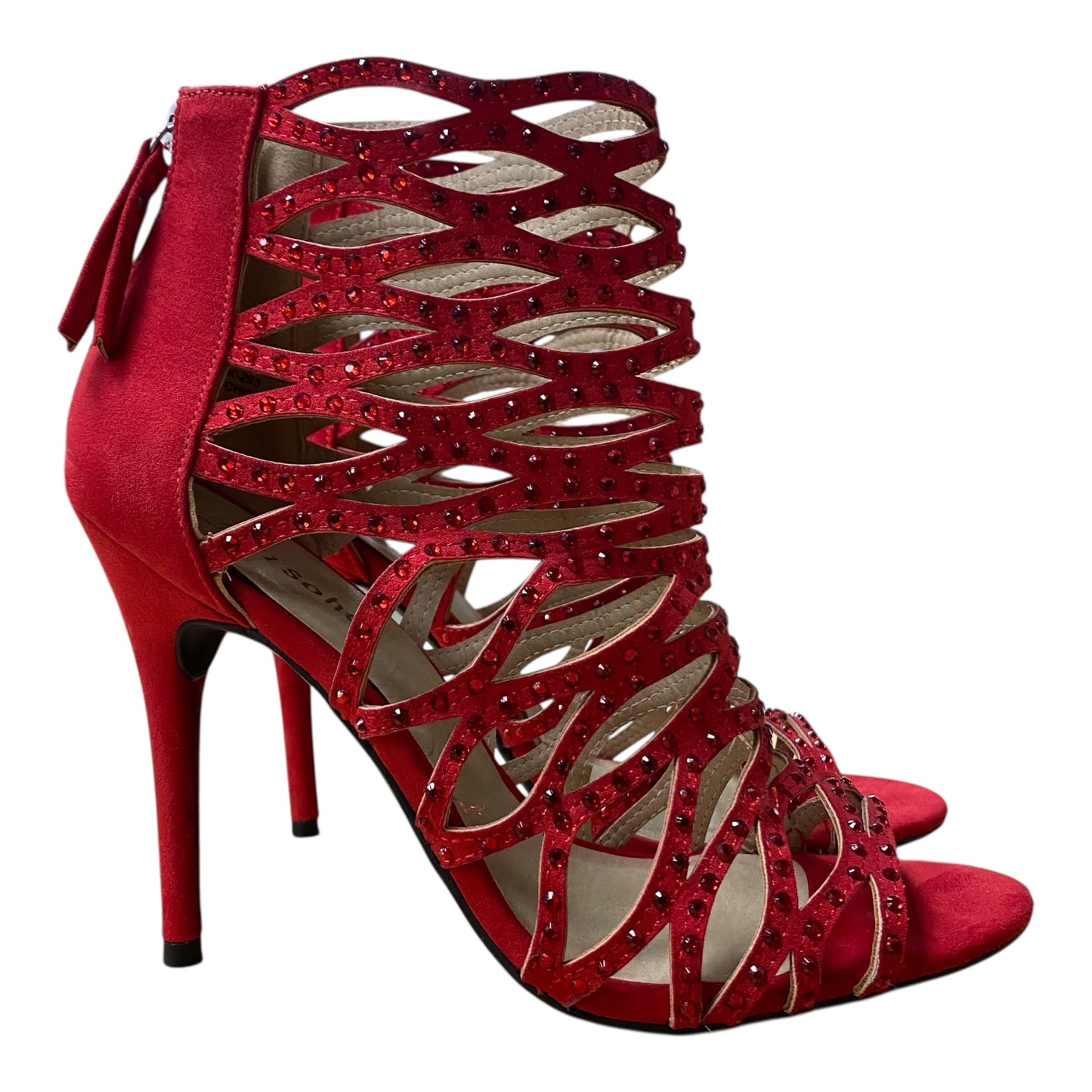 Sandals Heels Stiletto By Zigi Soho In Red, Size:10