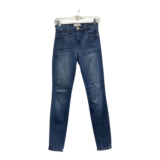 Jeans Skinny By Frame In Blue Denim, Size:2