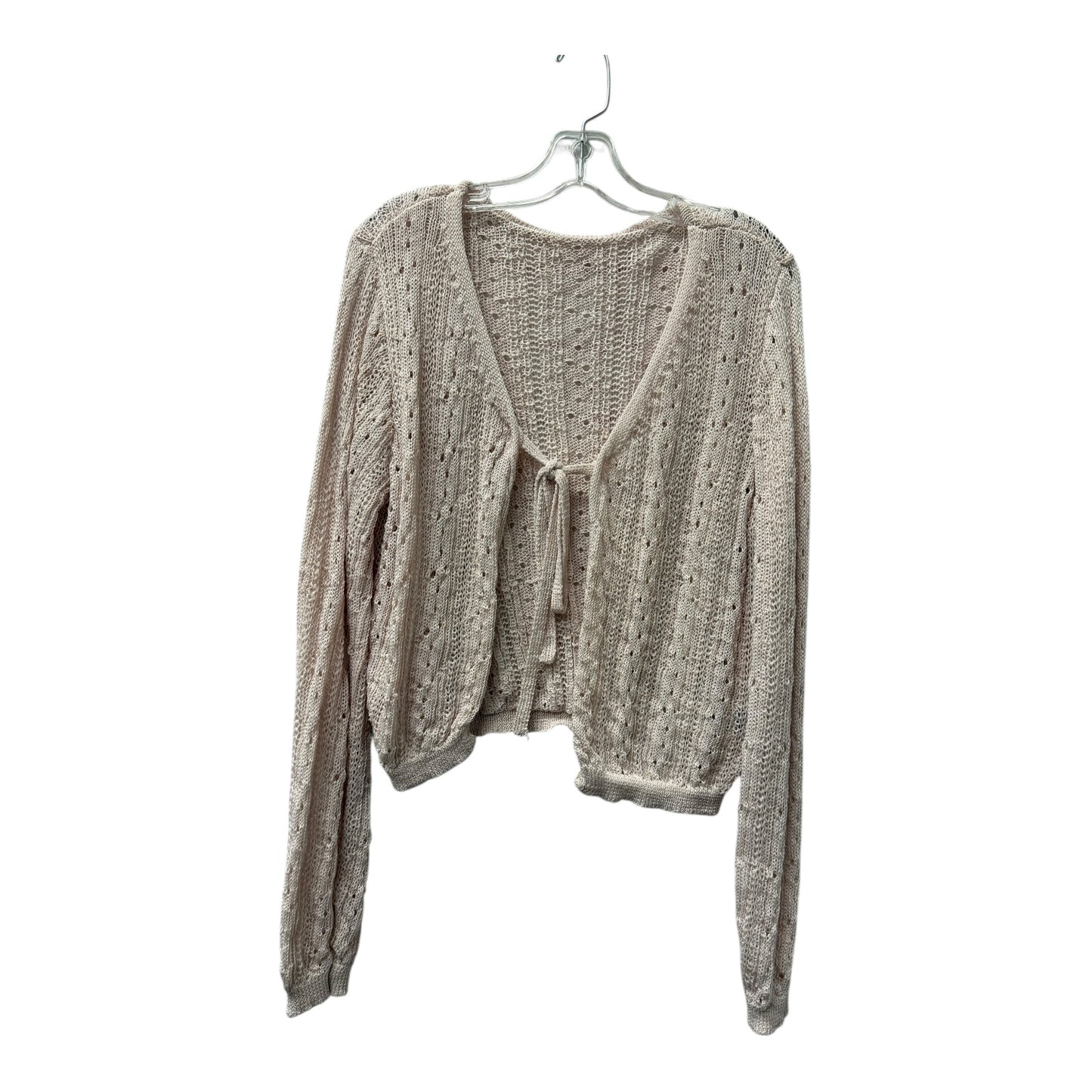 Sweater Cardigan By Shein In Pink, Size:3X