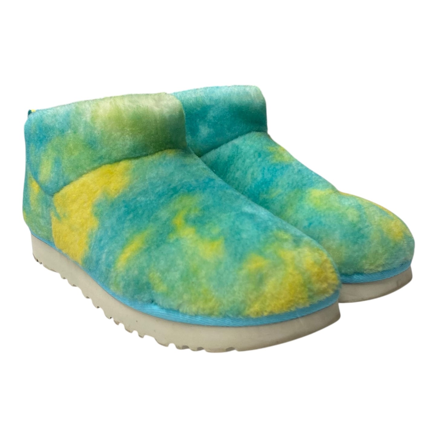 Boots Designer By Ugg In Blue & Yellow, Size:8