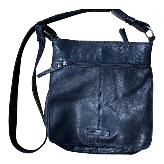 Crossbody Leather By Lucky Brand In Black, Size:Medium