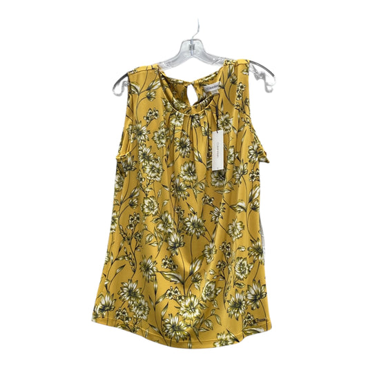 Top Sleeveless By Calvin Klein In Yellow, Size:Xl