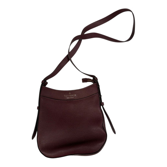 Crossbody Designer By Kate Spade In Maroon, Size:Medium