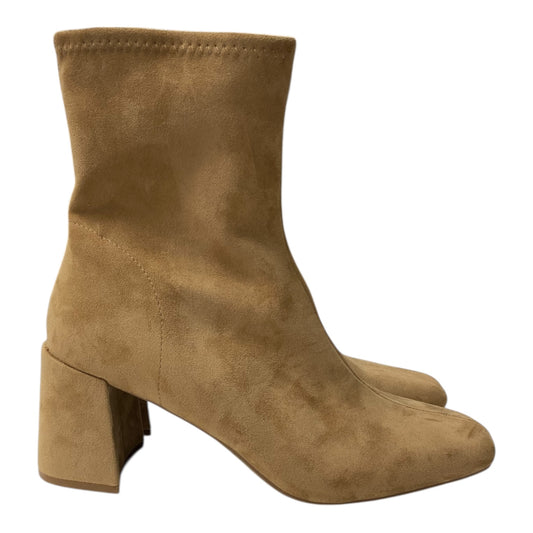 Boots Ankle Heels By A New Day In Tan, Size:11