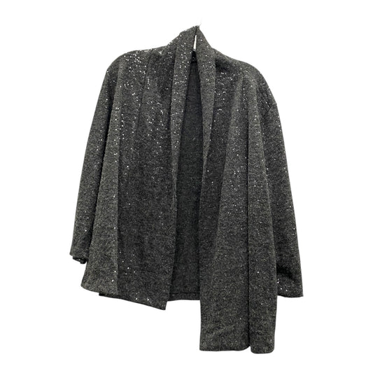 Sweater Cardigan By Ruby Rd In Grey, Size:2X