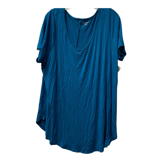Top Ss Basic By Lane Bryant In Teal, Size:3X