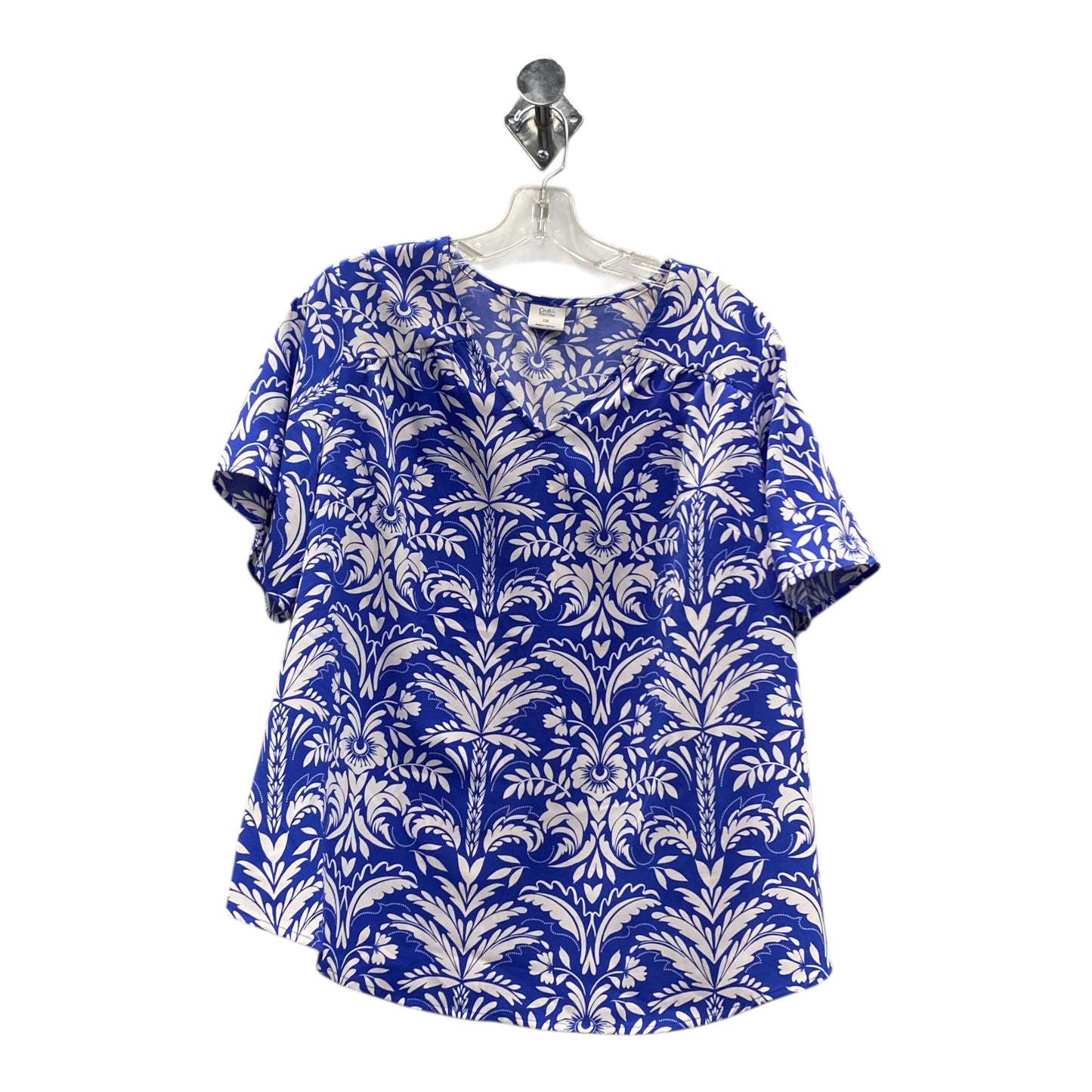 Top Ss By Croft And Barrow In Blue & White, Size:Xl