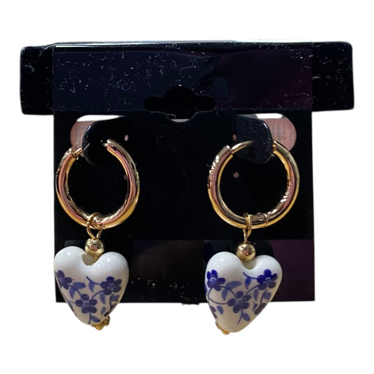 Earrings Dangle/Drop  In Blue & Gold