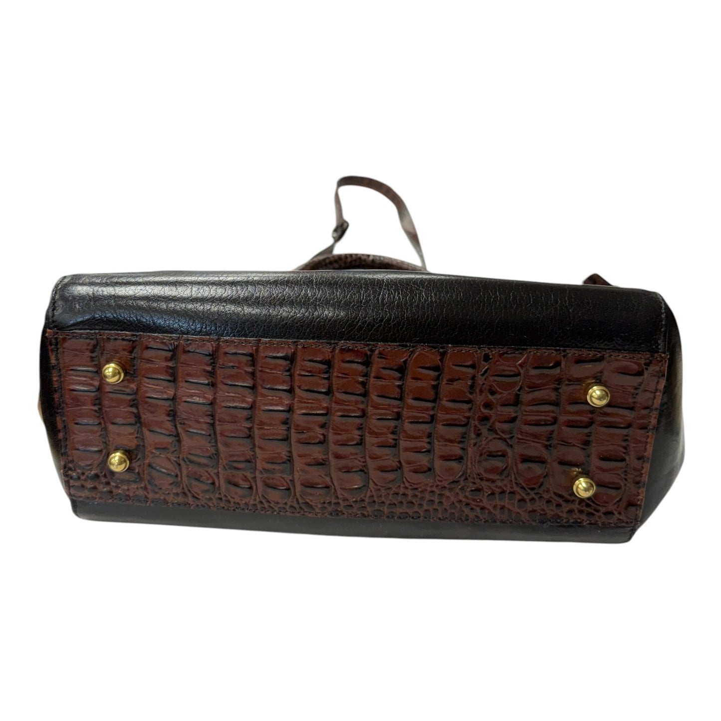 Handbag Designer By Brahmin In Black & Brown, Size:Medium