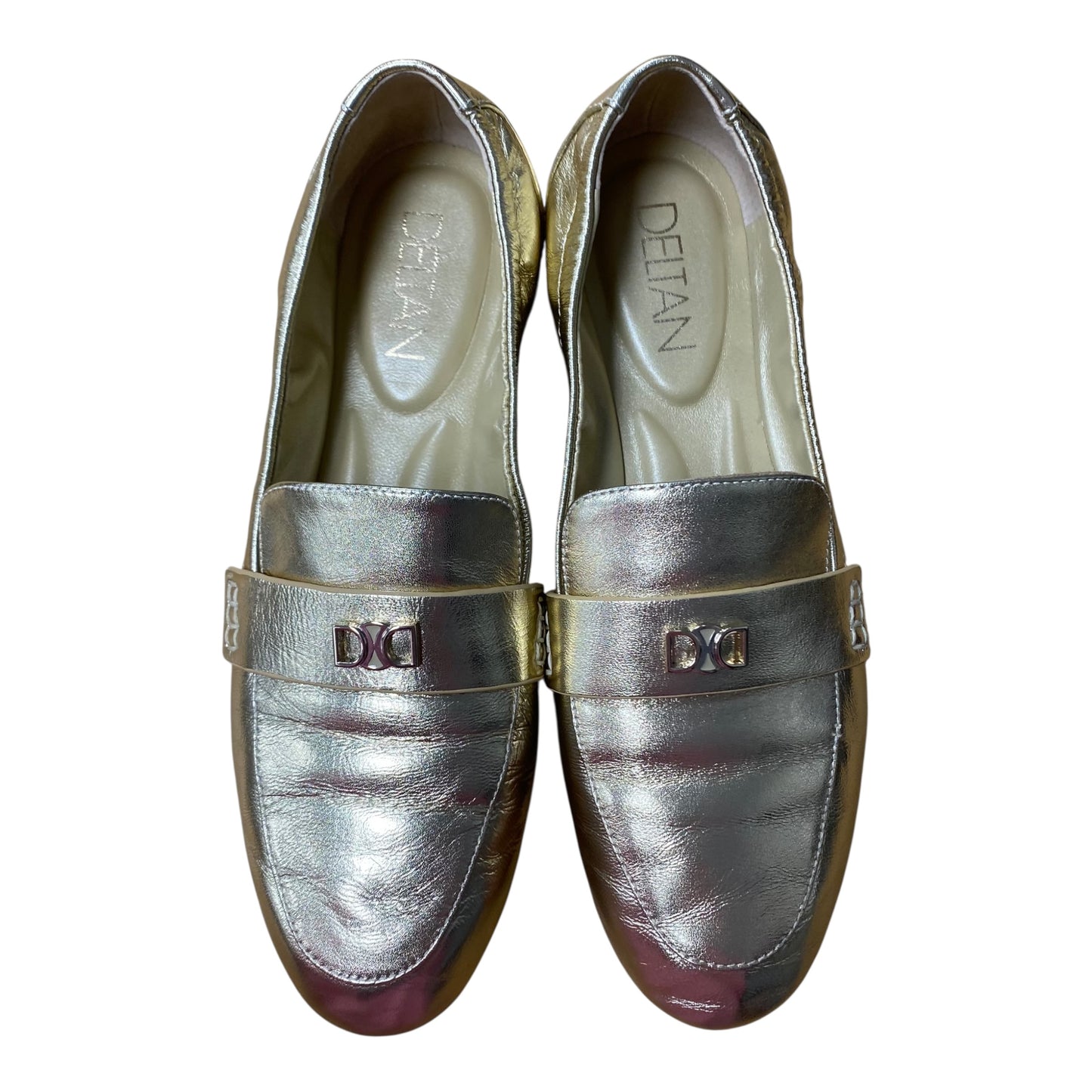 Shoes Flats By Deltan  In Gold, Size:8.5