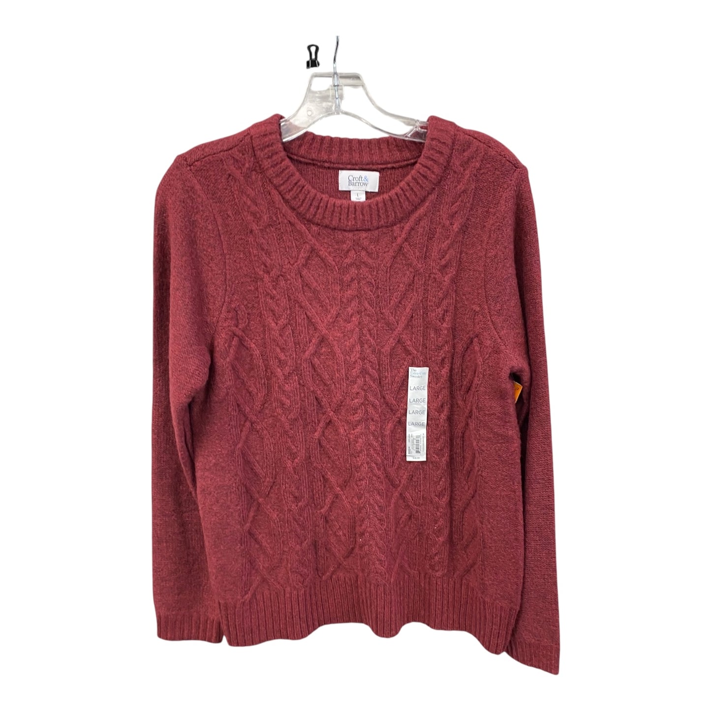 Sweater By Croft And Barrow In Red, Size:L