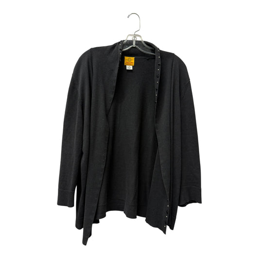 Sweater Cardigan By Ruby Rd In Black, Size:1X