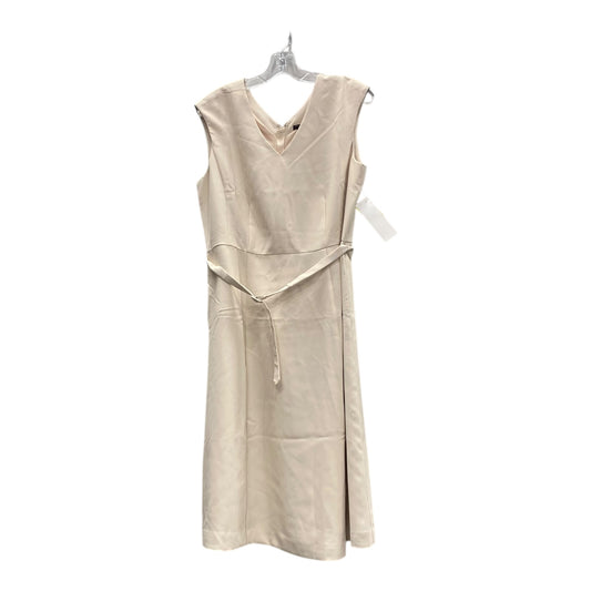 Dress Casual Midi By Ann Taylor In Tan, Size:Lp