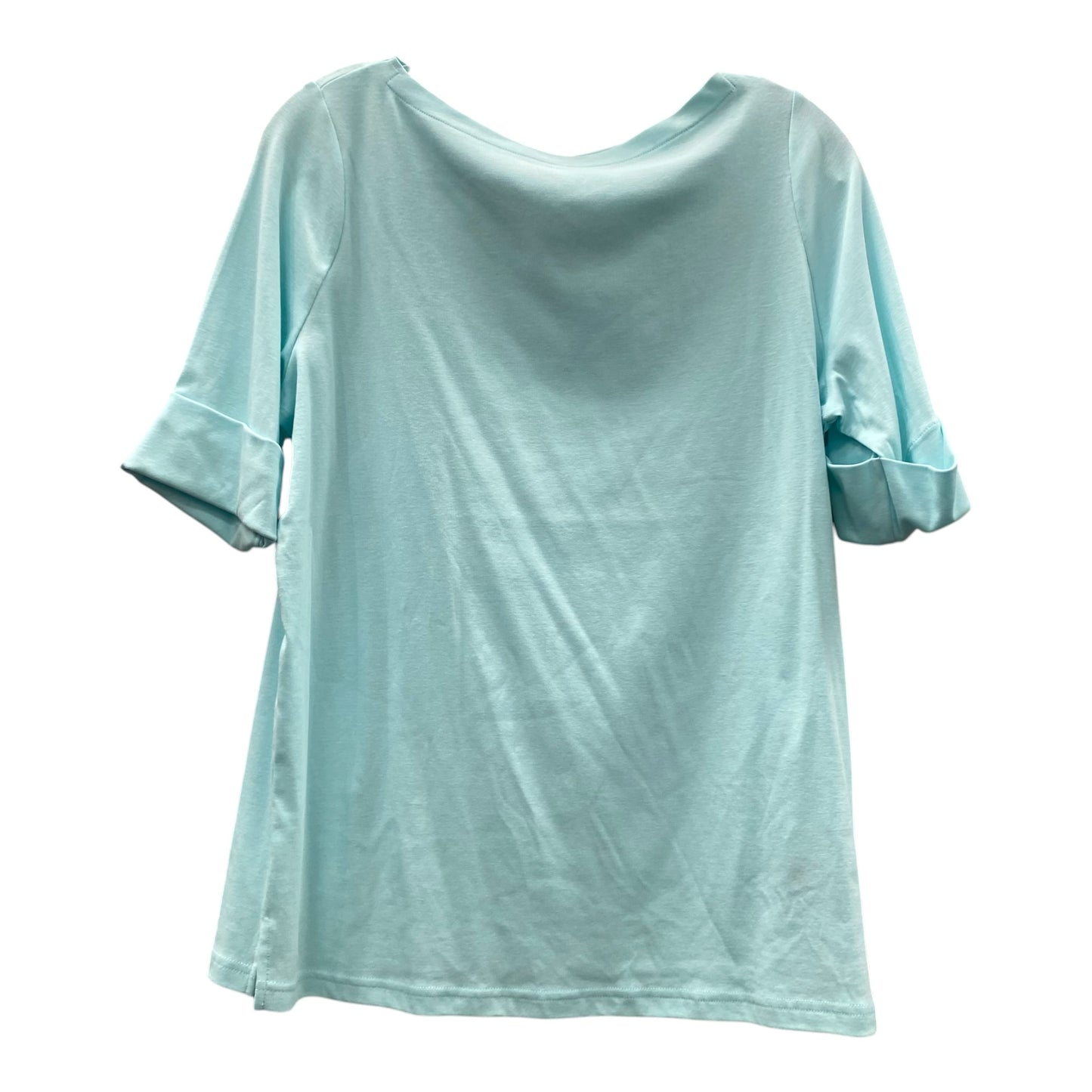 Top Ss By Lauren By Ralph Lauren In Aqua, Size:1X
