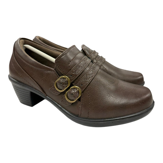 Shoes Heels Block By Easy Street In Brown, Size:7.5