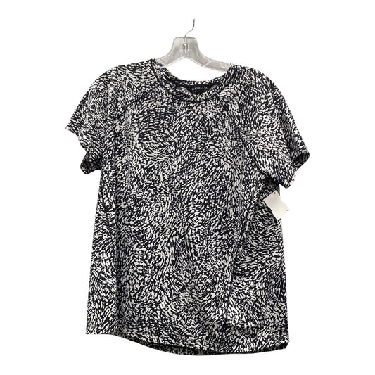 Athletic Top Ss By Athleta In Black & White, Size:M
