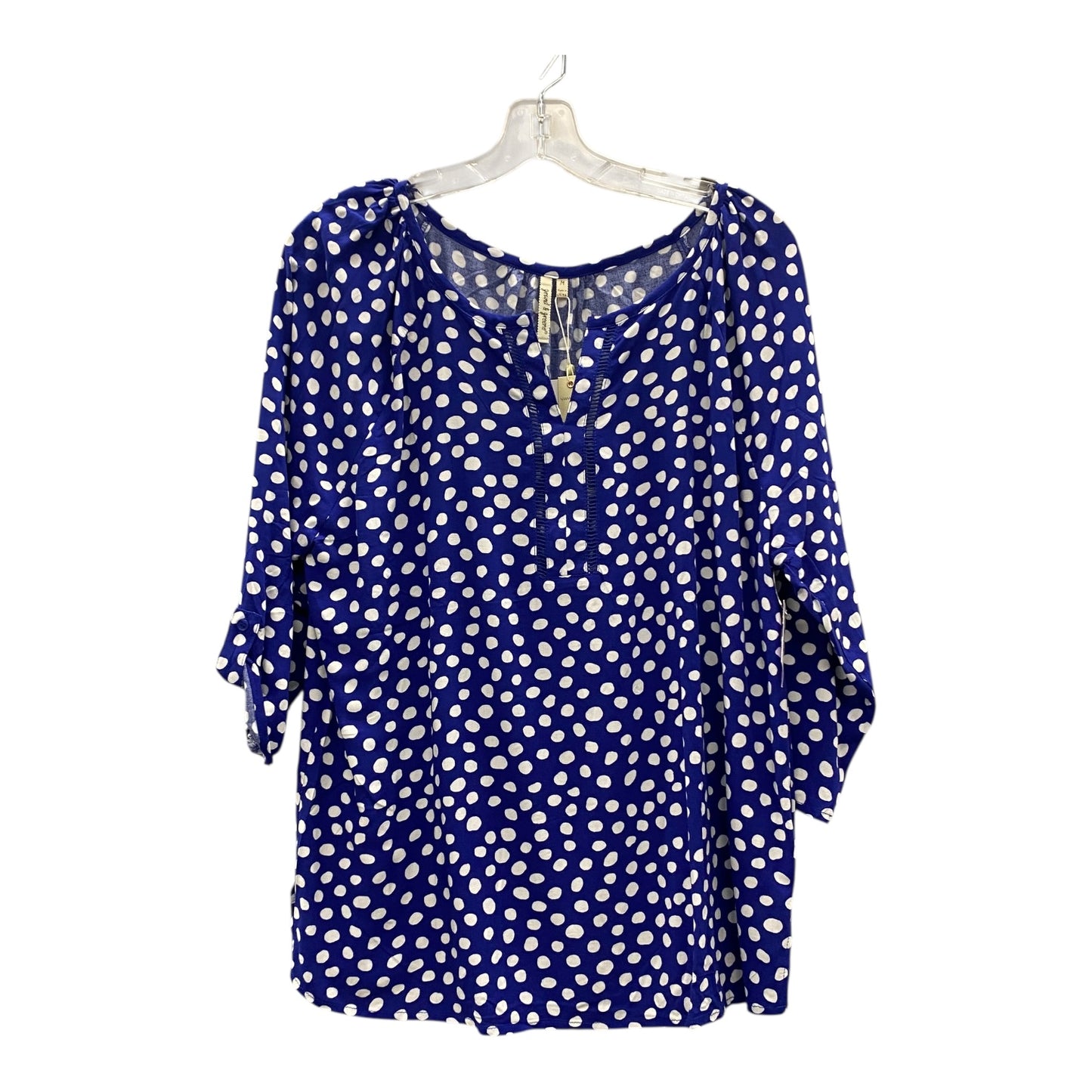 Top Ls By Grand And Greene In Blue, Size:M