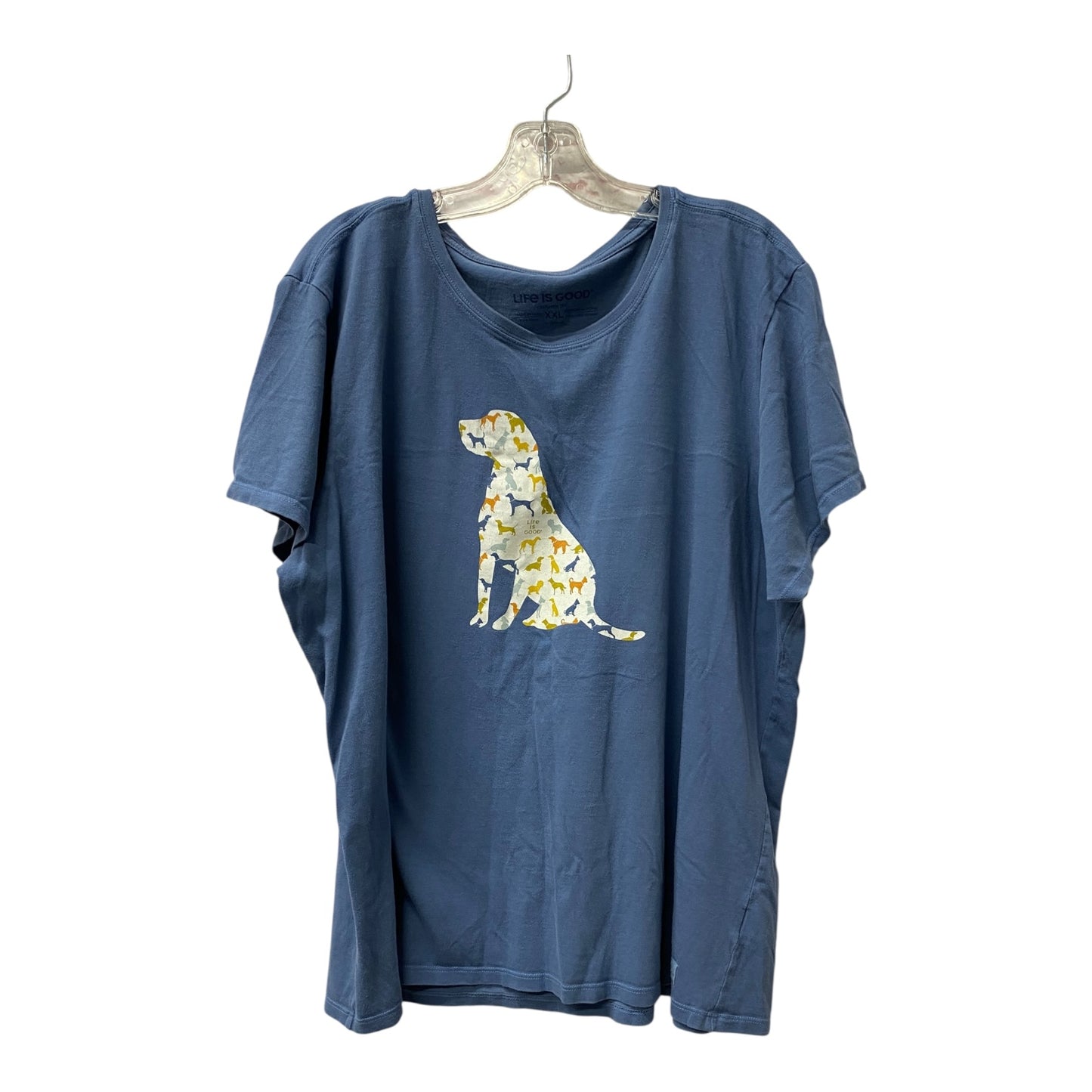 ATHLETIC TOP SS by LIFE IS GOOD In BLUE, Size: 1X