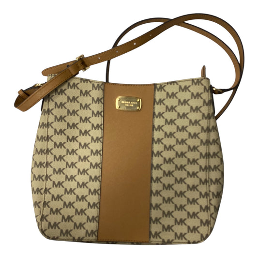 Crossbody Designer By Michael Kors In Tan, Size:Medium