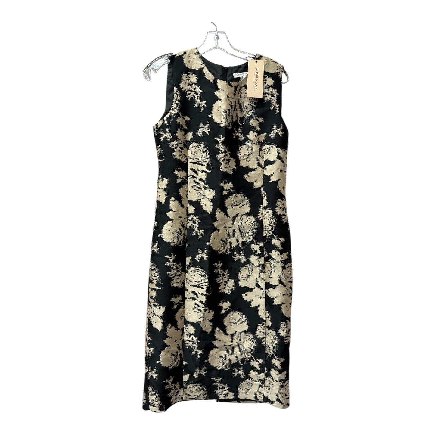 Dress Casual Midi By gerard darel In Black & Gold, Size:M