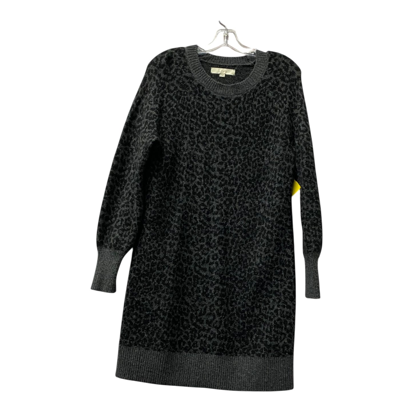 Sweater Dress By Loft In Black & Grey, Size:S
