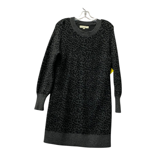 Sweater Dress By Loft In Black & Grey, Size:S