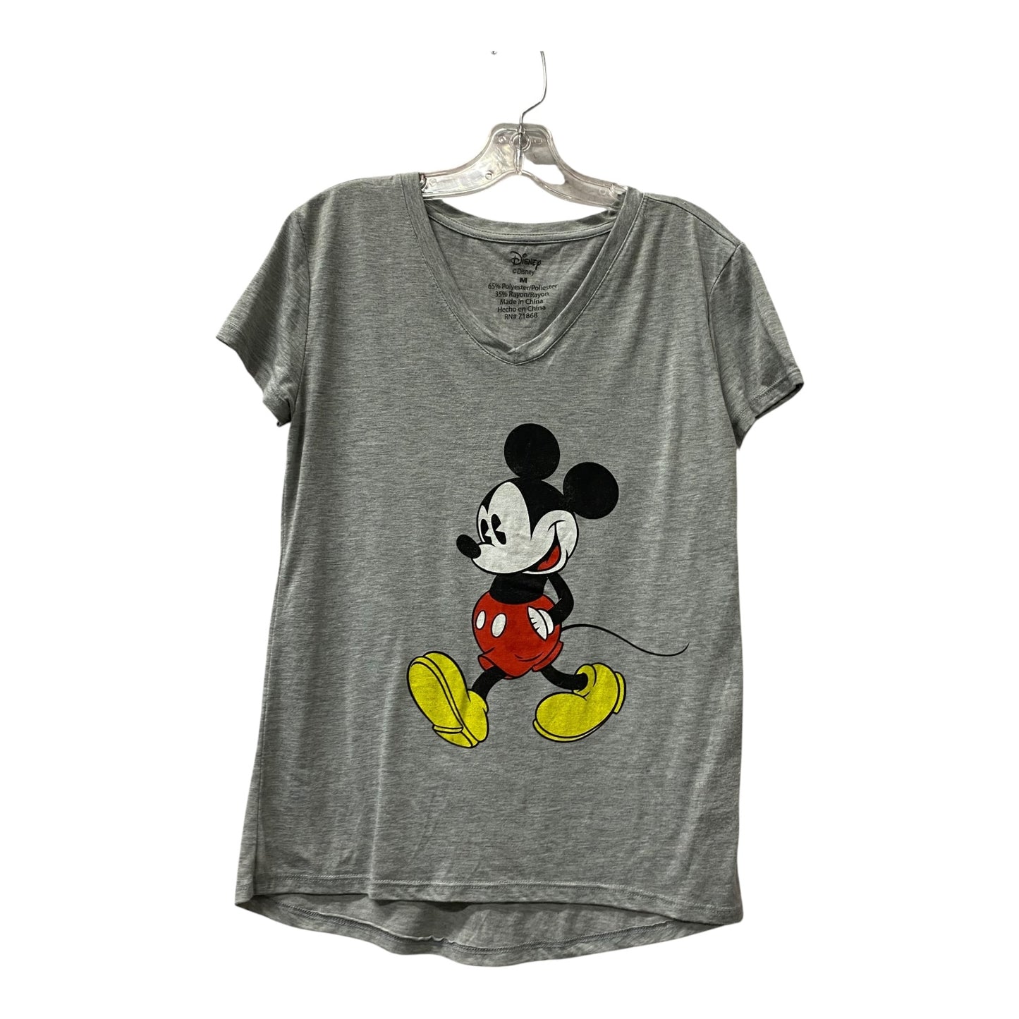 Top Ss Basic By Disney Store In Grey, Size:M