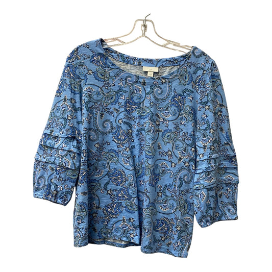 Top 3/4 Sleeve By J. Jill In Blue, Size:S
