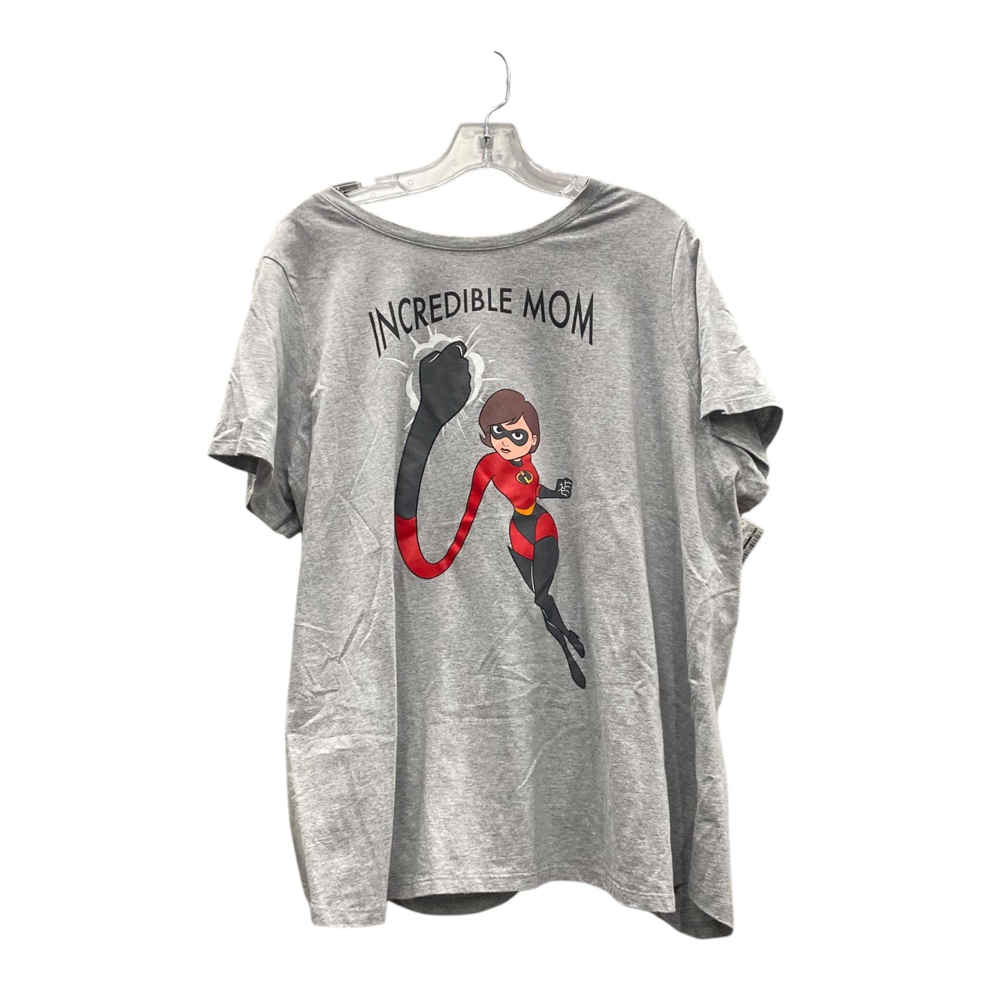 Top Ss Basic By Pixar  In Grey, Size:2X